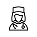 Doctor vector thin line icon Royalty Free Stock Photo