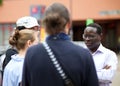 Doctor Karamba Diaby from the SPD party at the dialogue in Halle Saale, Saxony-Anhalt, Germany