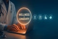 Doctor led wellness and longevity program with modern digital interface Royalty Free Stock Photo
