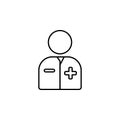 doctor line icon. Element of simple medicine icon for mobile concept and web apps. Thin line doctor icon can be used for web and