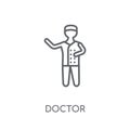 Doctor linear icon. Modern outline Doctor logo concept on white