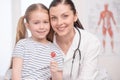 Doctor and little patient. Royalty Free Stock Photo