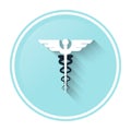 Caduceus glyph icon, medicine and healthcare, Royalty Free Stock Photo