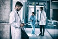 Doctor looking at x-ray in hospital Royalty Free Stock Photo