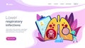 Lower respiratory infections concept landing page.