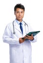 Doctor man hold clipboard Royalty Free Stock Photo