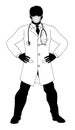 Doctor Man Medical Silhouette Healthcare Person Royalty Free Stock Photo