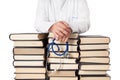 Doctor With Many Books Royalty Free Stock Photo