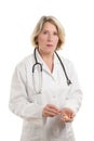 Doctor with many different pharmaceuticals Royalty Free Stock Photo