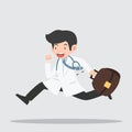Doctor Medical emergency hurrying to help the patient