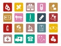Doctor Medical Hospital Tool Equipment Colorful Square Icon
