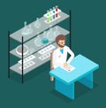 Doctor in a medical laboratory. Scientist in science education research lab laboratory equipment