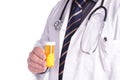 Doctor with Medicin in Hand Royalty Free Stock Photo
