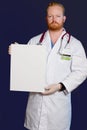 Doctor with message board