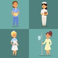 Doctor nurse character vector medical woman staff flat design hospital team people doctorate illustration.