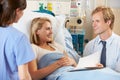 Doctor With Nurse Talking To Teenage Female Patient In Bed Royalty Free Stock Photo