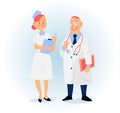 Doctor and nurse vector illustration