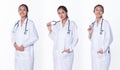 Doctor Nurse woman in labcoat uniform stethoscope Royalty Free Stock Photo