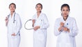 Doctor Nurse woman in labcoat uniform stethoscope Royalty Free Stock Photo