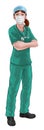 Doctor or Nurse Woman in Medical Scrubs Unifrom Royalty Free Stock Photo