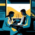 of a doctor and a nurse working in a hospital. AI Generated