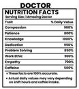 The doctor nutrition facts design Royalty Free Stock Photo