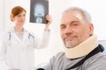 Doctor office - senior patient physician x-ray Royalty Free Stock Photo