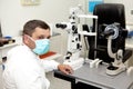 Doctor in ophthalmology clinic