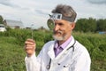 Doctor otolaryngologist in rural areas Royalty Free Stock Photo