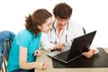 Doctor and Patient on Computer Royalty Free Stock Photo