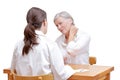 Doctor patient neck pain tension Royalty Free Stock Photo
