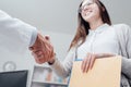 Doctor and patient shaking hands Royalty Free Stock Photo