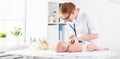 Doctor pediatrician and baby patient Royalty Free Stock Photo