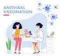 Children vaccination concept for immunity health. Covid-19. Royalty Free Stock Photo