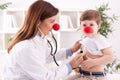 Doctor pediatrician and patient happy child Royalty Free Stock Photo