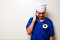 Doctor phoning client Royalty Free Stock Photo