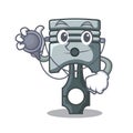 Doctor piston in the form of mascot