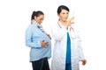 Doctor prepare vaccine for pregnant Royalty Free Stock Photo