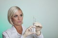 Doctor prepares a syringe for vaccination Royalty Free Stock Photo