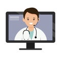 The doctor prescribes treatment online. The attending physician consults via the Internet.