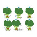 Doctor profession emoticon with brocoli cartoon character