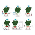 Doctor profession emoticon with leek cartoon character
