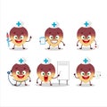 Doctor profession emoticon with swede cartoon character
