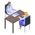 Doctor psychologist icon, isometric style