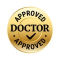 Doctor recommended vector icon logo badge Royalty Free Stock Photo