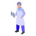 Doctor rush job icon, isometric style Royalty Free Stock Photo