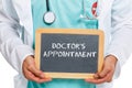 Doctor`s medical appointment doctor medicine ill illness treatment healthy health slate