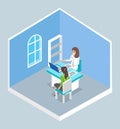 Doctor s reception, consulting patient woman, physician or therapist has consultation with female