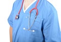 Doctor in scrubs Royalty Free Stock Photo