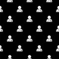Doctor seamless pattern isolated on black background Royalty Free Stock Photo